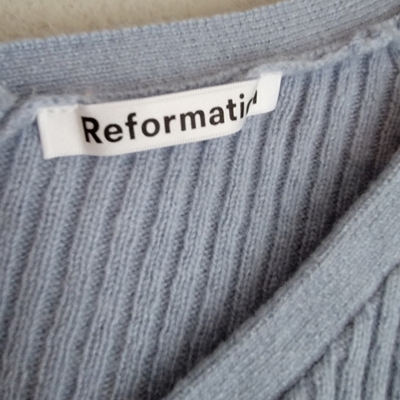 Reformation Faro Sweater in Parisian Blue size S NWT - Picture 7 of 10